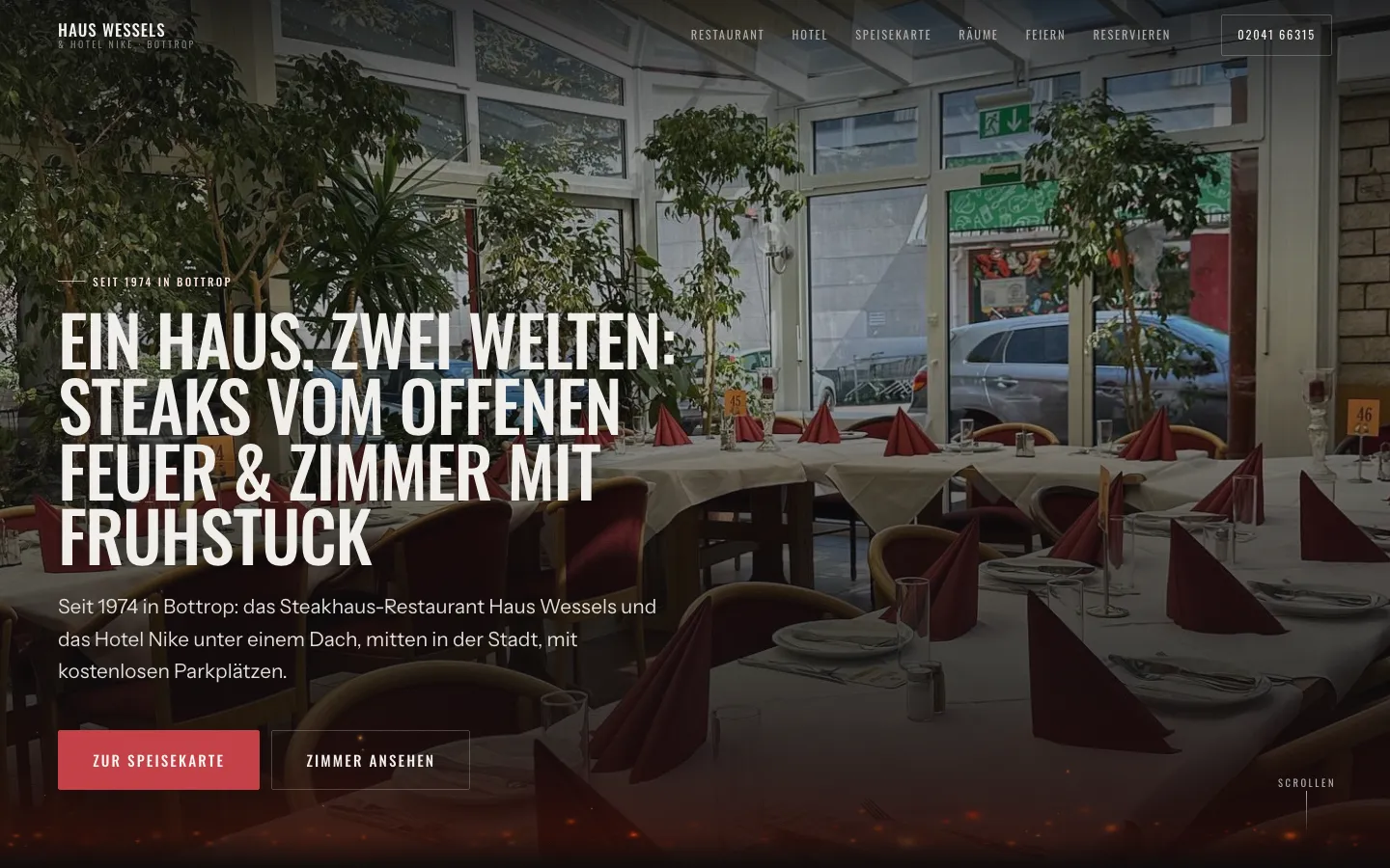Startseite von Haus Wessels und Hotel Nike